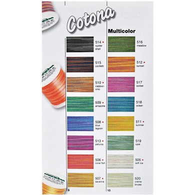 MADEIRA Transparent box with 18 Cotona embroidery threads of 200 m...