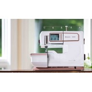 Husqvarna Viking Amber Air S600 Overlock with Cover & Cover...