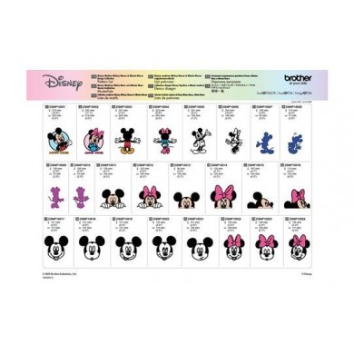 Disney card n.10 "Modern Mickey & Minnie" Brother Scanncut - C...