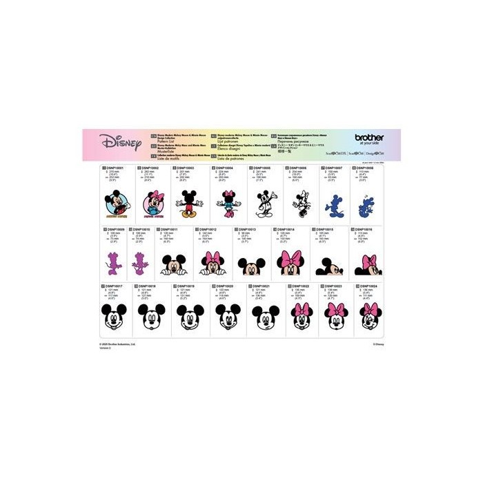 Disney card n.10 "Modern Mickey & Minnie" Brother Scanncut - C...