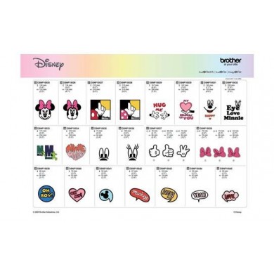 Disney card n.10 "Modern Mickey & Minnie" Brother Scanncut - C...