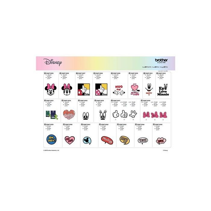 Scheda Disney n.10 "Topolino & Minnie moderni" Brother Scanncut - C...