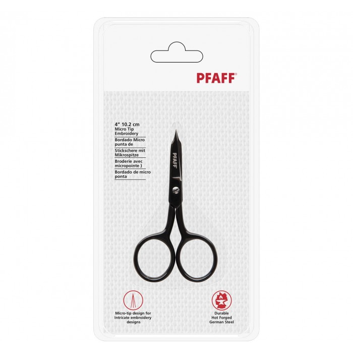 Pfaff 821286996 4"/10,2 cm Ciseaux à broder à micro-pointe