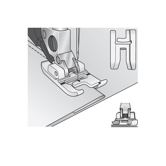 Pfaff 821007096 Pied à deux niveaux avec conduite à droite