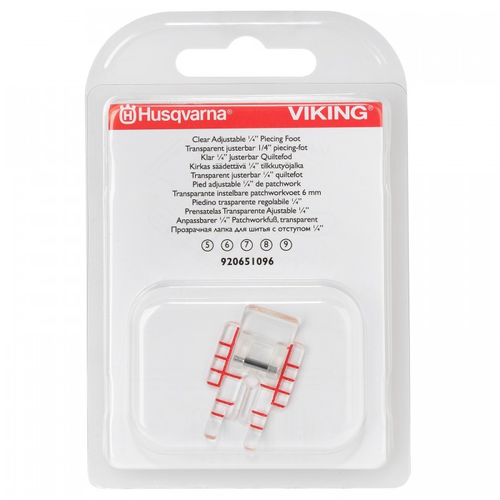 Husqvarna Viking 920651096 Piedino trasparente regolabile da 6mm