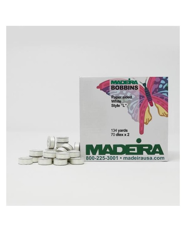 Pre-wound under-shuttle wires Bobbinfil Madeira 70 double sided – M...