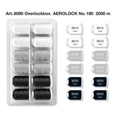 MADEIRA Box 12 coni per tagliacuci Aerolock n.180 2000 metri Overlo...