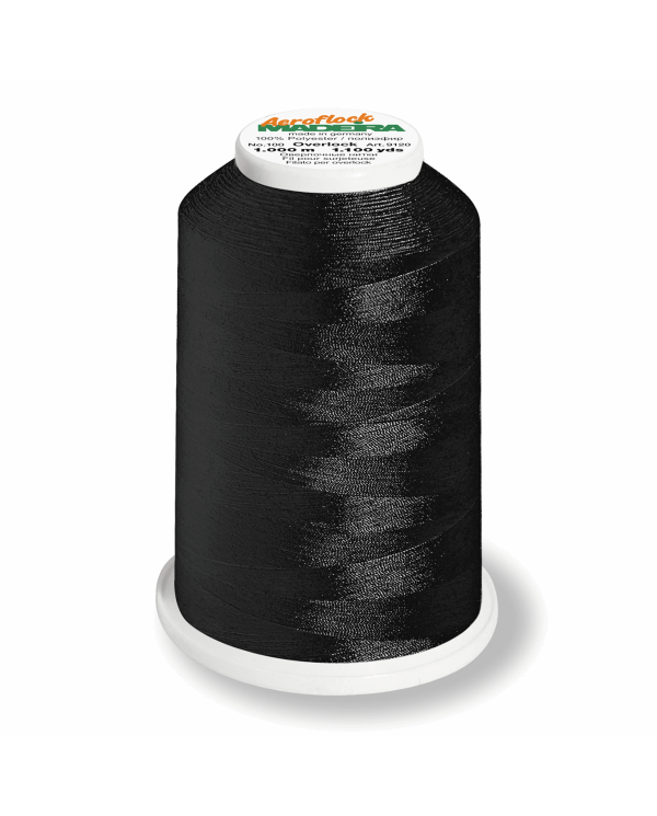 Fil en fil Madeira Aeroflock - Noir 8000