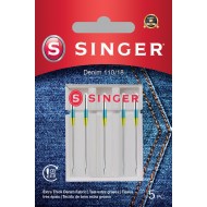 Singer 250054502 Aghi per jeans denim Blister da 5 pz 110/18