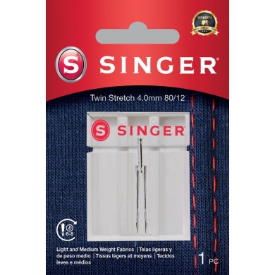 Singer 250055602 Twin needle for elastic fabrics Blister of 1 pc 4...