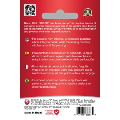 Singer 250057202 Needle lance wing Singer Blister of 1 pc 100/16