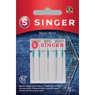 Singer 250053402 Aghi per jeans denim Blister da 5 pz 90/14
