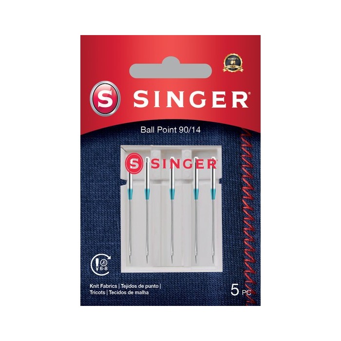 Aiguilles à bout arrondi pour maillot Singer - Blister de 5 pièces 70/10 - 250056602