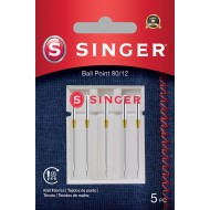 Singer 250054302 Aiguilles à pointe arrondie pour jersey Blister de 5 pcs 80/12