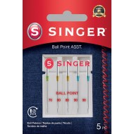 Singer 250057502 Aiguilles à pointe arrondie pour jersey Blister de 5 pcs mixte