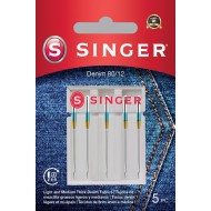 Singer 250056302 Aghi per jeans denim Blister da 5 pz 80/12