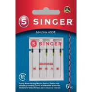 Singer 250056402 Aiguilles Microtex Blister de 5 pcs mélangé