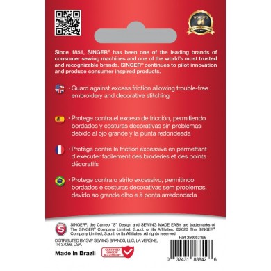 Singer 250053102 Embroidery needles Blister of 5 pcs 80/12