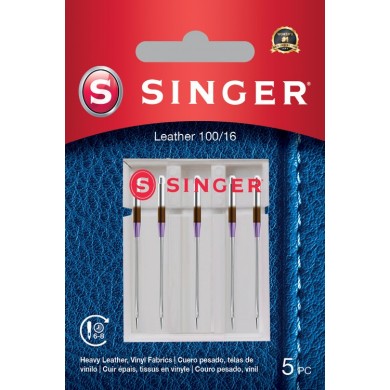 Leather needles Singer - Blister pack of 5 pcs 100/16 - 250056902