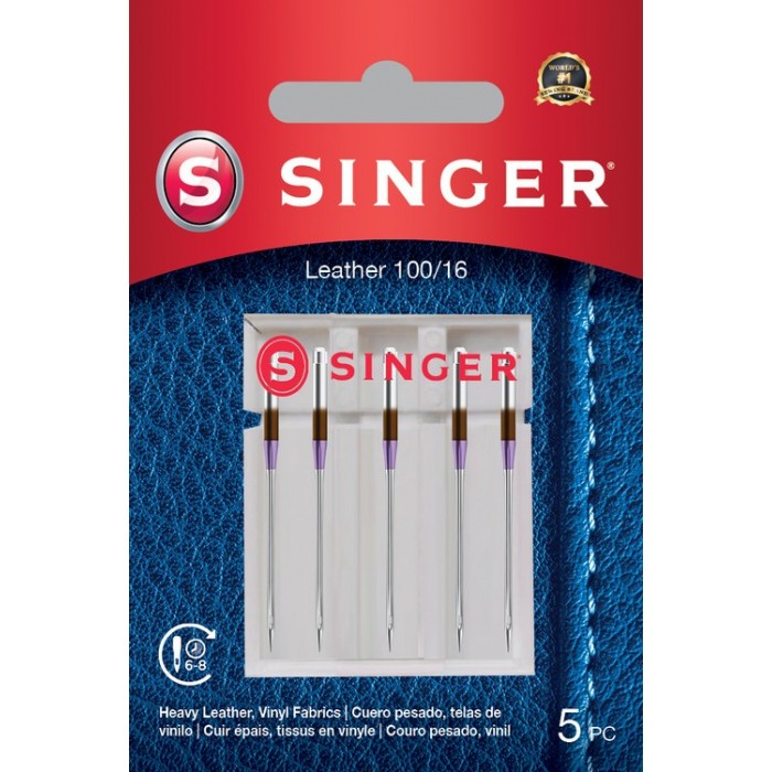 Aghi per pelle Singer - Blister da 5 pz 100/16 - 250056902