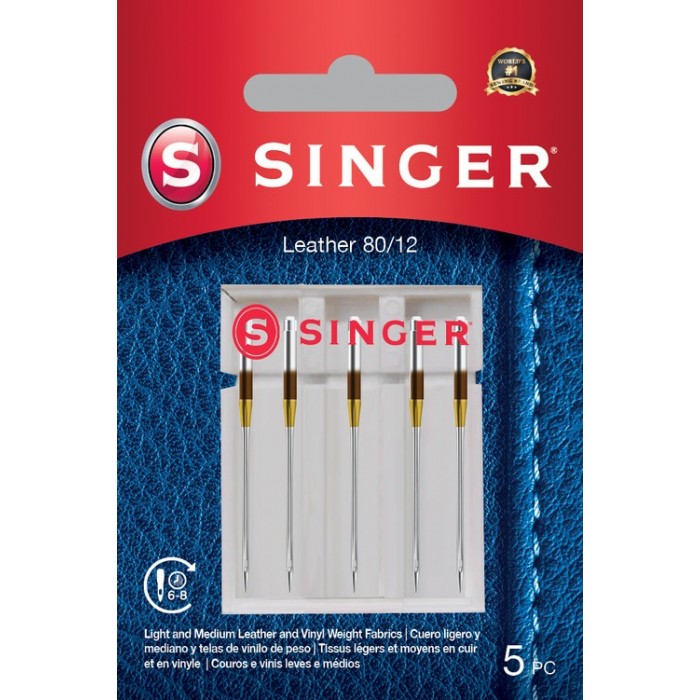 Singer 250058502 Aiguilles pour la peau Blister de 5 pcs 80/12