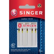 Singer 250057902 Aghi per pelle Blister da 5 pz 110/18