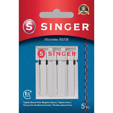 Singer 250057402 Aghi microtex Blister da 5 pz 60/08