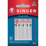 Singer 250057402 Aiguilles thermoformées Microtex de 5 pièces 60/08