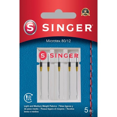 Singer 250053202 Aghi microtex Blister da 5 pz 80/12