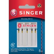 Singer 250053202 Aghi microtex Blister da 5 pz 80/12