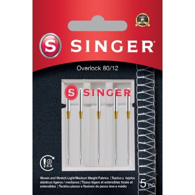 Singer 250054602 Overlock Needles Blister 5 pcs 80/12