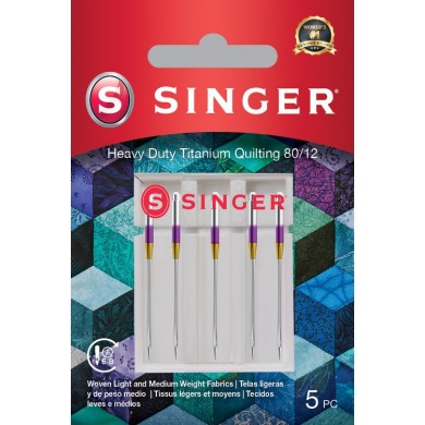Singer 250057102 Quilting Needles Titanium Quality - Blister of 5 ...