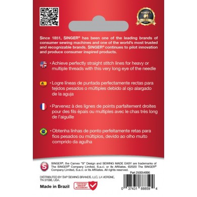 Singer 250054802 Topstitch Needles For decorative stitching and topstitching...