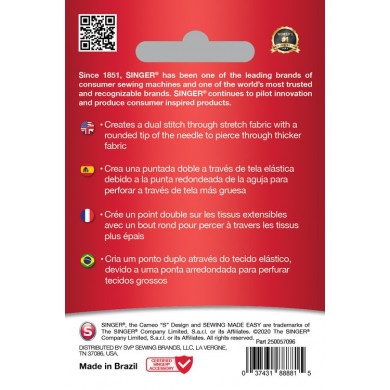 Singer 250057002 Twin needle for stretch fabrics Blister of 1...