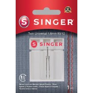 Singer 250059002 Universal Twin Needle Blister 1pc 1.6mm 80/12