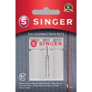 Singer 250056202 Universel Double Aiguille Blister 1pc 2.0mm 80/12