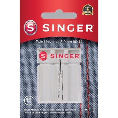 Singer 250058002 Universal Twin Needle Blister 1 pcs 3.0 mm 90/14