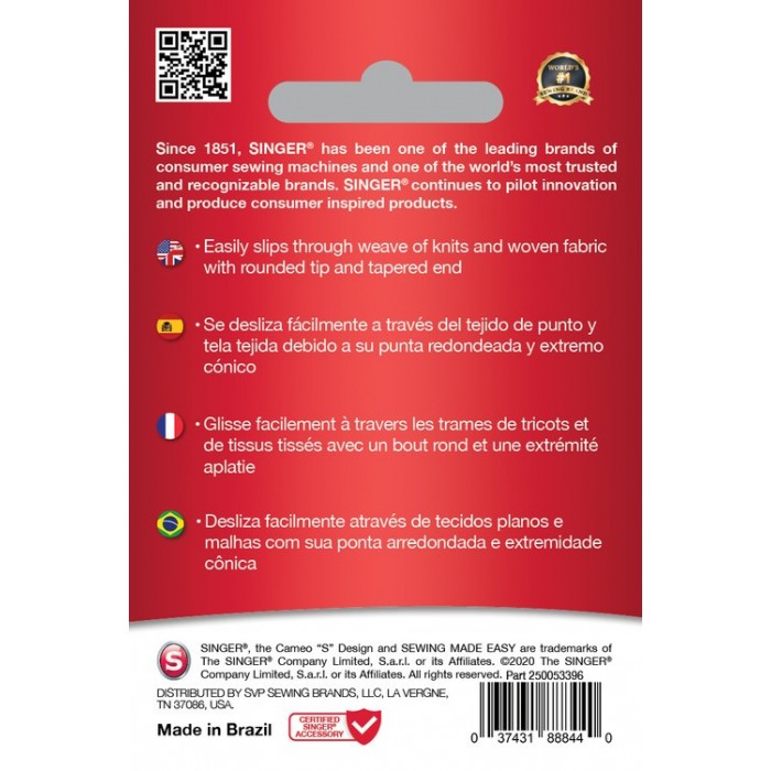 Singer 250053302 Aghi universali Blister da 10 pz misti