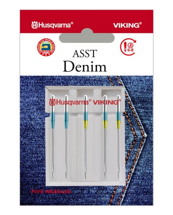 Denim Jeans Aiguilles Husqvarna Viking- Blister de 5 pièces mélangées - 920551096