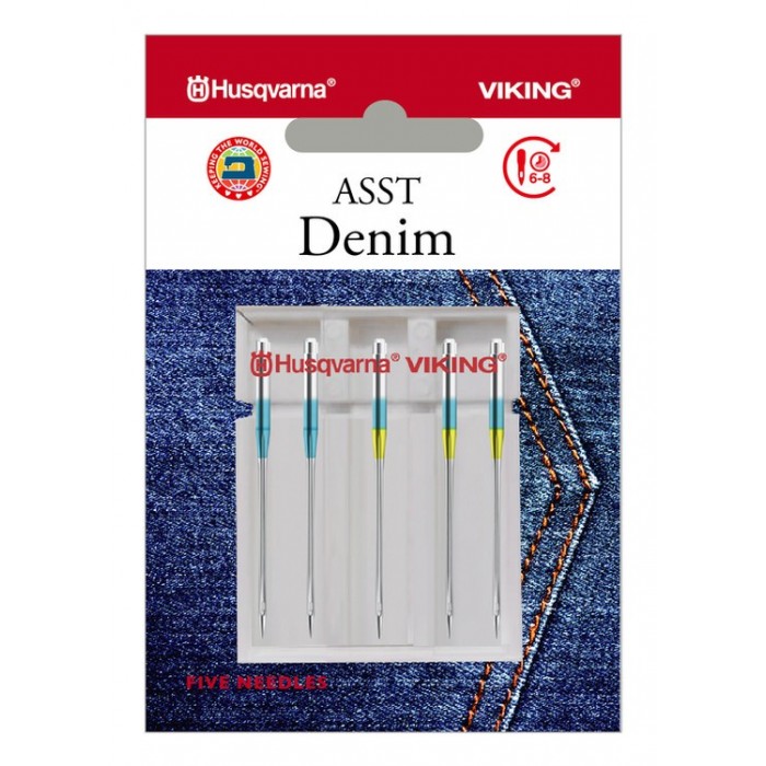 Denim Jeans Aiguilles Husqvarna Viking- Blister de 5 pièces mélangées - 920551096