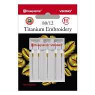 Husqvarna Viking 920541096 aiguilles à broder de qualité titane Blister de 5 pcs 80/12