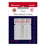 Husqvarna Viking 920547096 Twin needle for stretch fabrics Blister of 1 pc 2.5 mm 75/11