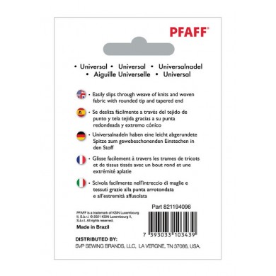 Pfaff 821194096 Needles Universali Blister of 5 pcs 80/12