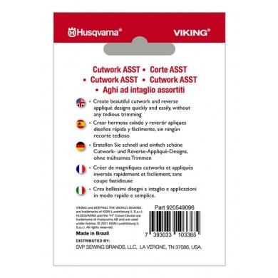 Husqvarna Viking 920549096 Aghi per intaglio automatico cutwork Bli...