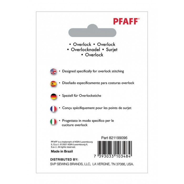 Pfaff 821199096 Overlock Needles Blister of 5 pcs 90/14