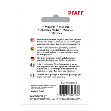 Pfaff 821202096 Aghi microtex Blister da 5 pz misti