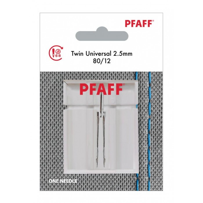 Pfaff 821203096 Universel Double Aiguille Blister 1pc 2.5mm 80/12