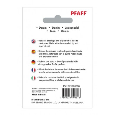 Pfaff 821208096 Denim Jeans Needles Blister 5pcs Mixed