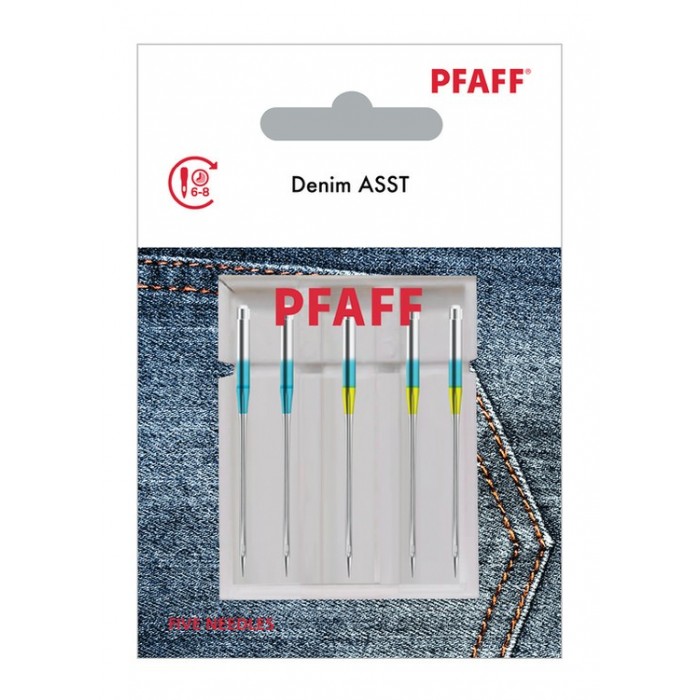 Pfaff 821208096 Aghi per jeans denim Blister da 5 pz misti