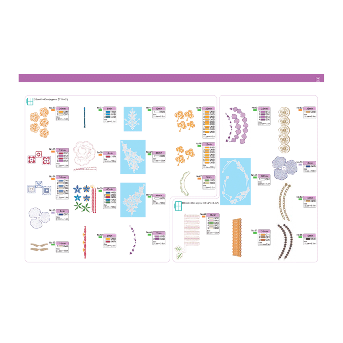 BLECUSB1 Ricami Brother Collection 1 - Broderie avec motifs 3D